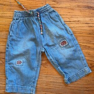 Zara Kids Light Blue Denim Jeans with Patch Details